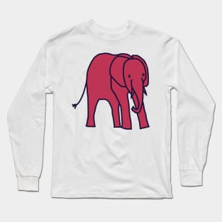 Viva Magenta Color of the Year 2023 Young Elephant Long Sleeve T-Shirt